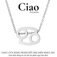 [KHÔNG ĐEN GỈ] Vòng cổ dây chuyền titan không gỉ thiết kế 12 cung hoàng đạo Zodiac 1 Ciao
