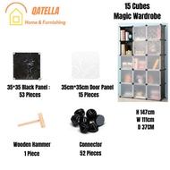 (STOCK CLEARANCE) DIY Magic 9 Cube Wardrobe Large Capacity Creative Storage Cabinet Qatella 6 cube 8