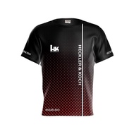 short fashion heckler cool & koch men's sleeve t-shirt weapon shotgun 124rifle gift