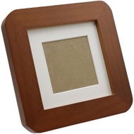 3.5 x 3.5 Square Wood Frame Classic Square Frame for Picture 2x2 Inch with Mat or 3.5 x 3.5 Inch wit