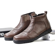 Boots Pria | Kulit Asli - Sepatu Boots Pria Zipper Resleting Formal