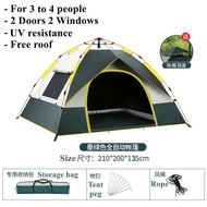 Fully Automatic Tent Outdoor Foldable Camping Auto Tents UV Resist 2 Doors Sleeping Camp Auto Khemah