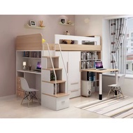 (Free Installation) Children's Suite Bunk Bed Series/bed frame/staircase/wardrobe/ladder/ double decker/ loft bed