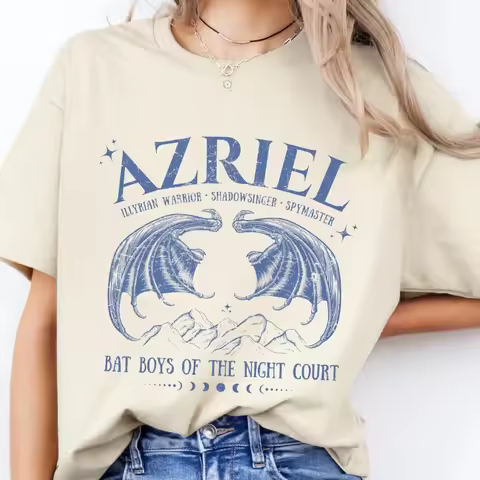 ACOTAR Inspired Azriel T-Shirt Bat Boys Shadowsinger Night Court A Court of Thorns and Roses Shirt G