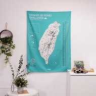 台灣百岳地圖-你的專屬地圖(布)。湖水綠(客製化禮物)