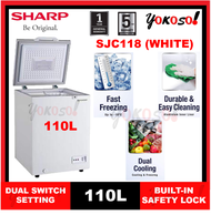 SHARP SJC118 110L R600A CHEST FREEZER / DUAL TEMPERATURE (FREEZER OR FRIDGE)