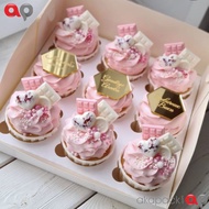 PUTIH Box of Cup Cake contains 9 | Box Cup Cake Hole 9 | Gold Gold Gold Gold Gold | White