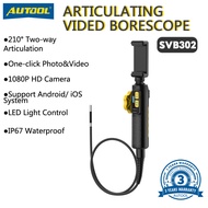 AUTOOL SVB302  HD Automotive Industrial Endoscope with Light  Autofocus Endoscope Inspection Camera 