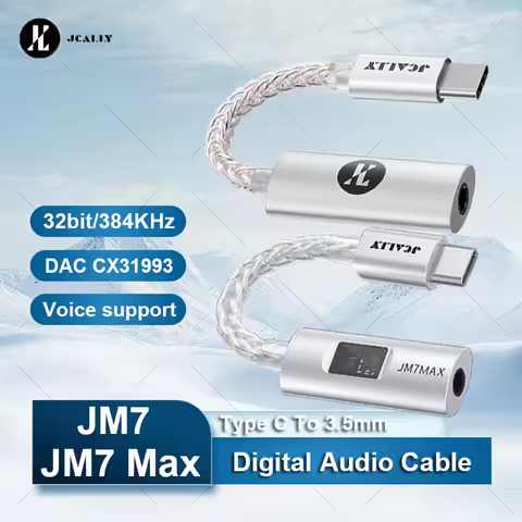 JCALLY JM7/JM7 MAX USB TypeC To 3.5mm Digital Audio Cable For Android/Apple iOS Earphone Adapter Lin
