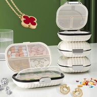 Mini Pill Box Travel Portable 7 Compartment Medicine Pill Case Pill Box Medicine Organizer Medication Pill Organizer