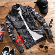 Benggo.id | Latest Jeans Jacket/Korean Style Jeans Jacket/Men's Jeans Jacket/Jeans Jacket/Motif Jean