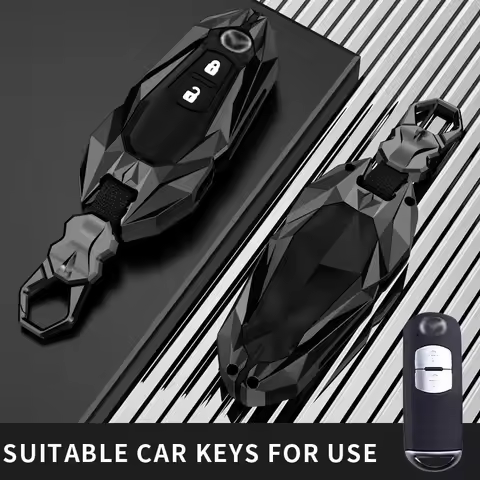 Fit for mazda car key case cover chain shell ring housing protector holder 3 5 6 Demio Atenza Axela