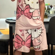 居家好物爆款情侣装沙滩裤子睡衣男Kitty猫潮流凯蒂猫哈喽Hellokitty短裤 Popular home essentials: couple's beach pants, men's pajam