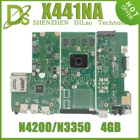 KEFU X441NC MAINboard For Asus X441N X441NA A441N Notebook Motherboard with 2GB/4GB RAM N4200 N3350 