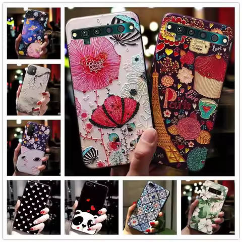 For LG V60 Thinq Cases 3D Flower Relief Emboss Silicone Cases For LG V60 Thinq K51 K51S K40S Cover S