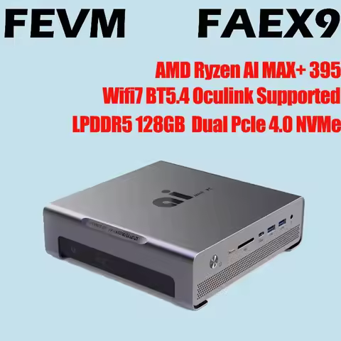 SZBOX FEVM FAEX9 AMD Ryzen Al MAX+ 395 MINI PC Dual M.2 2280 PCle4.0 7000MB/S SSD WIFI7 BT Oculink*1