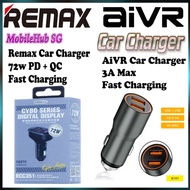 Remax 75W Car Charger | Aivr Car Charger | LED Display