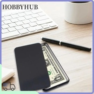 HOBBYHUB Bill Box, Flat Bottom Matal Coin Box, Durable With Lid Black Currency Organizer Organizing 