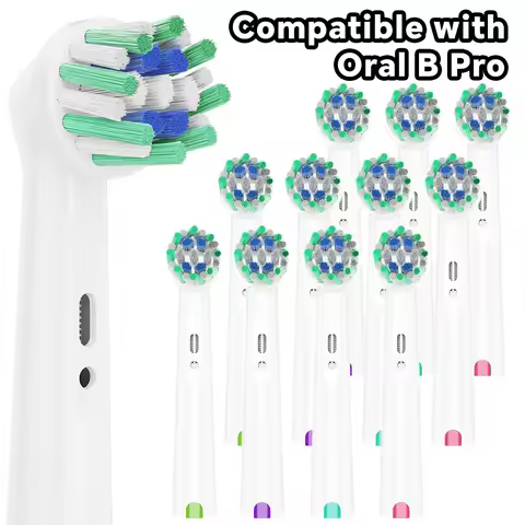 Cross Clean Brush Heads Compatible with Oral B Electric Toothbrush, Replacement Toothbrush Head for 