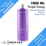 Pravana The Perfect Blonde Purple Toning Shampoo 1000ml - Remove Brassiness Neutralise Yellow Tones