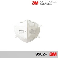 3M 9502+ N95 (1ชิ้น) หน้ากากป้องกันฝุ่น ละอองมาตรฐาน PM 2.5 แบบคล้องหัว Particulate Respirator