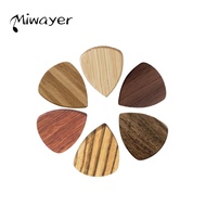 Miwayer 6 unit gitar kayu pilih 2mm, aksesori alat tali kayu gitar Plectrums untuk gitar elektrik, akustik, atau Bass