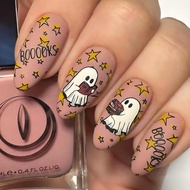 Halloween Little Ghost Party Wearing Nails Star Ghost Almond Nails Fake Nails Wearing Nails nails9.3