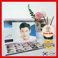 KOREAN ACTOR HYUN BIN 2022-2023 Photo Desk Calendar Pink Ver. with HYUN BIN Stickers & Free Gift Kpo