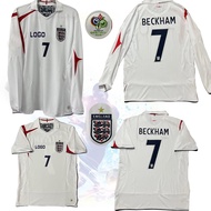 2006 World Cup England Short Sleeve Long Sleeve Football Jersey Beckham Retro Jersey