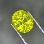 6.3 Ctw Neon Yellow Yttrium Aluminum Garnet (YAG) Oval 11 x 9.4 (mm)