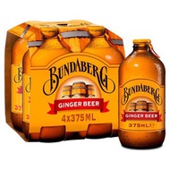 Bundaberg Ginger Beer Sparkling Drink (Non-Alcoholic Beverage From Australia) 4 x 375ml