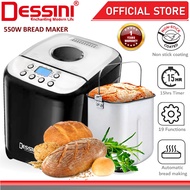 DESSINI ITALY 19-In-1 Programmes 1KG LCD Automatic Bread Maker Stainless Steel Toaster Knead Dough B