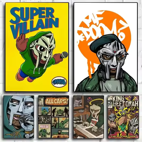 MF Doom Comic Poster No Framed Poster Kraft Club Bar Paper Vintage Poster Wall Art Painting Bedroom 