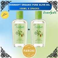 2X EVERSOFT Organic Pure Olive Oil 150ml #Marche Family Shop#