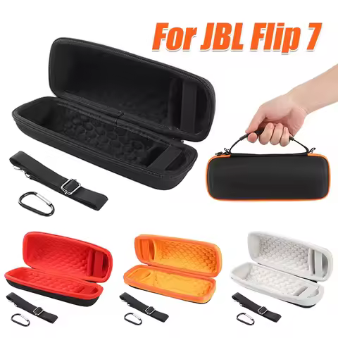 Hard EVA Travel Case for JBL Flip 7 Protective Carrying Case with Adjustable Shoulder Strap Storage 