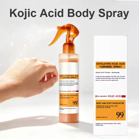 New 2026 Kojic Acid Turmeric Body Spray Exfoliating Spray Glycolic Acid Brightening Smoothing Rough 