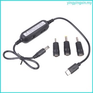 YIN 5V USB C to 1 2V 3V 4 5V 6V 9V 12V voltages Step Up Converters Cable Power Supply