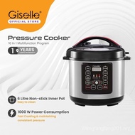 Giselle 10 in 1 Electric Digital Multi Function Pressure Cooker [Non-stick Inner Pot] with 10 built 