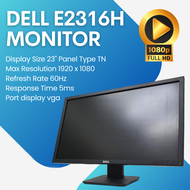 จอคอมพิวเตอร Dell E2316H Widescreen LED Backlit LCD ขนาด 23 นิ้ว ความละเอียด Full HD พร้อมจัดส่งถึงบ