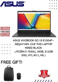 Asus VivoBook Go 15 E1504F-ABQ471WS 15.6'' FHD Laptop Mixed Black