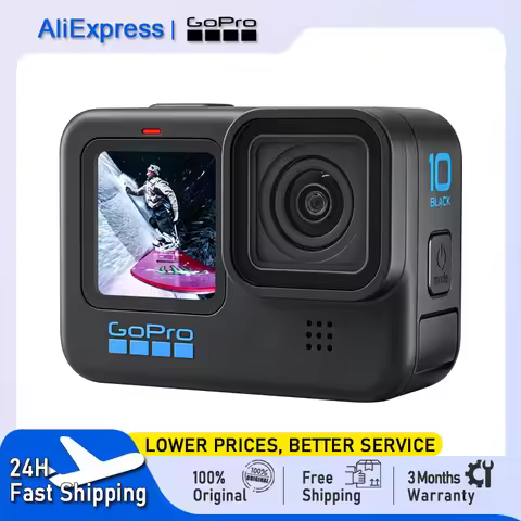 GoPro HERO10 Black Original Action Camera 5.3K Cycling Video Camera GP2 Chip 23MP HD Helmet Go Pro H