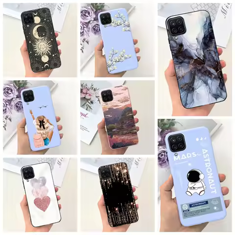 For Samsung Galaxy A12 Case M12 M22 M42 M62 Cover Popular Marble Astronaut Phone Case For Samsung A1