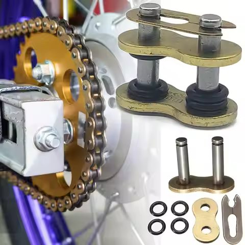 Gold Motorcycle Chain Buckle Modification O-Ring Joint Heavy Oil Seal Link Lock for DID428HV DID520H