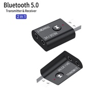 BT5.0 Bluetooth Adapter Wireless Audio Receiver and Transmitter Dual Function AUX 3.5mm Jack USB Dongle For Speaker Headset Car