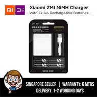 Xiaomi ZMI NiMH Charger and Rechargeable Batteries (Compatible with ZI5 ZI7 AA AAA Battery) + 4x ZI5/AA Rechargeable Bat