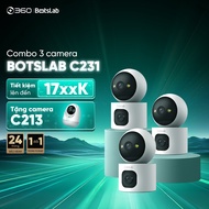 [GIVE CAMERA C213] Combo of 3 BOTSLAB C231 Indoor Cameras - 2 Eyes - LED Night Vision - Video