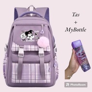 Gratis botol dan jam Tas anak Sd Perempuan karakter kuromi Ransel Anak Cewek Sd Terbaru Korean Style