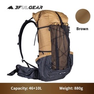 3F UL GEAR 46+10L QIDIAN PRO Camping Backpack 880g Ultralight Waterproof Women/Men Sport Bag Wear Resistant Outdoor Knapsack