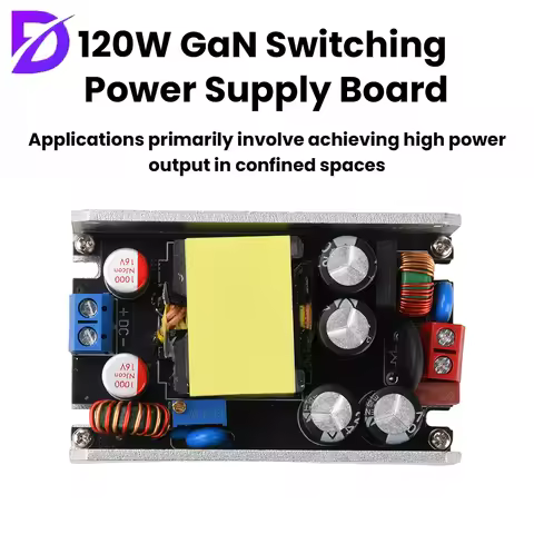 120W GaN Switching Power Supply Module High-Efficiency AC 100–265V to DC 9–30V Adjustable with Stabl