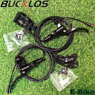 BUCKLOS 4-piston Hydraulic Brake 3-Finger Design Brake Lever MTB Electric Scooter Mini E-bike Brake 